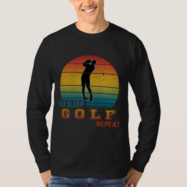 Eat Sleep Golf Repeat T-Shirt (Front)