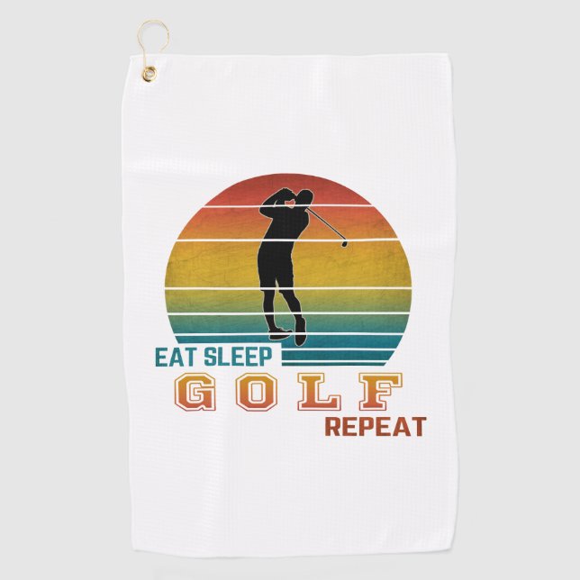 Eat Sleep Golf Repeat Towel (Front)