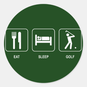 Eat Sleep Golf Sticker