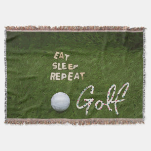 Eat Sleep Golf Throw blanket