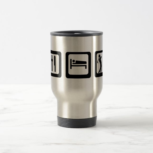 Eat Sleep Golf Travel Mug (Center)