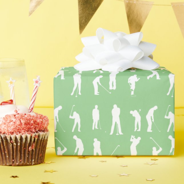 Eat Sleep Golf Wrapping Paper (Birthday Party)