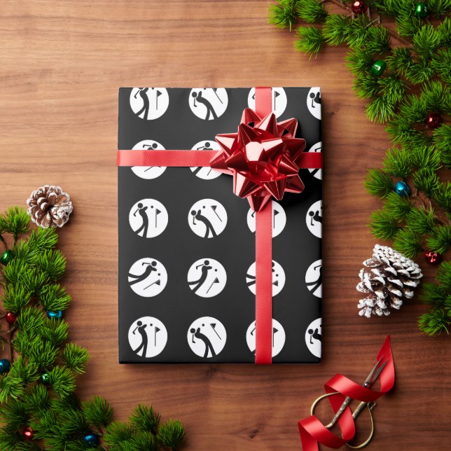 Eat Sleep Golf Wrapping Paper (Holiday Gift)