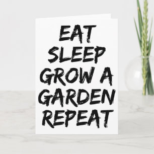 Eat Sleep Grow A Garden Repeat Funny Game 1 Card