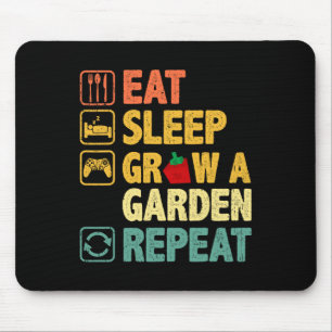 Eat Sleep Grow A Garden Repeat Funny Game Gamer  Mouse Pad