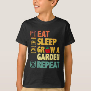 Eat Sleep Grow A Garden Repeat Funny Game Gamer  T-Shirt