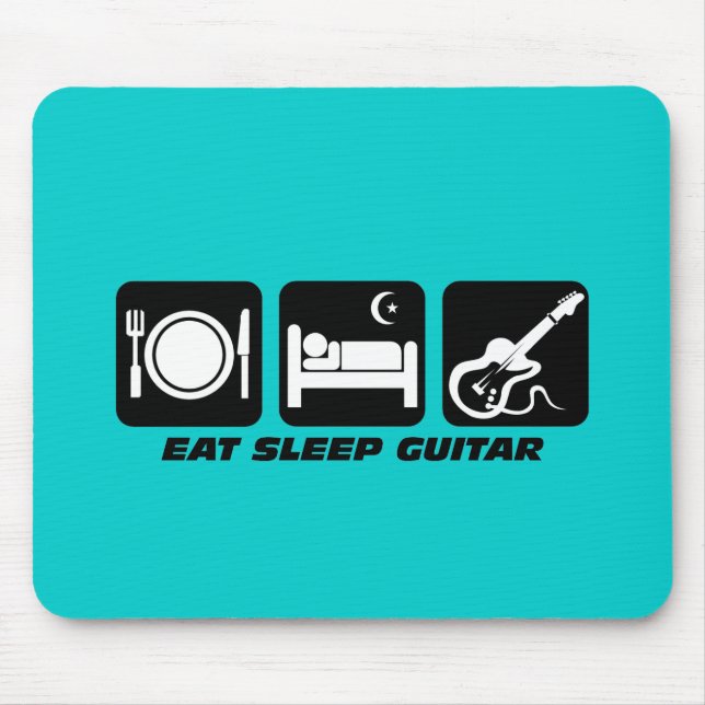 eat sleep guitar mouse pad (Front)