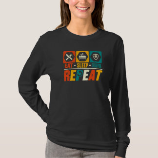 Eat Sleep Guitar Pick Repeat Guitarist Musician Mu T-Shirt
