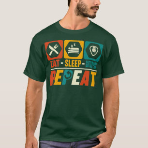 Eat Sleep Guitar Pick Repeat Guitarist Musician Mu T-Shirt