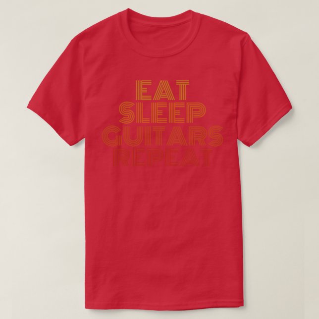 Eat sleep guitar repeat T-Shirt (Design Front)