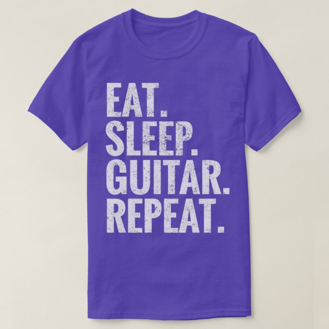 Eat Sleep Guitar Repeat T-Shirt (Design Front)