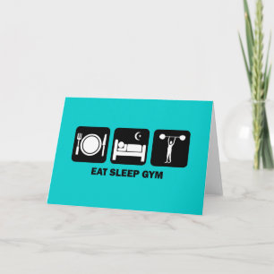 eat sleep gym card