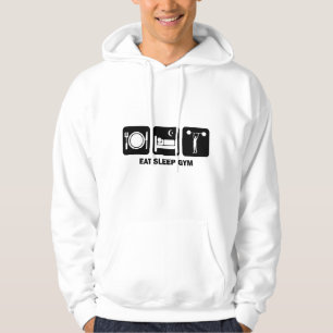 eat sleep gym hoodie