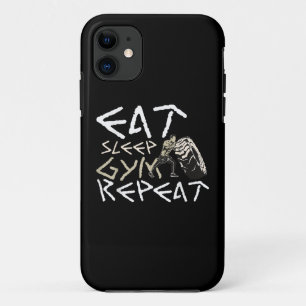 Eat Sleep Gym Repeat Funny Quote Case-Mate iPhone Case