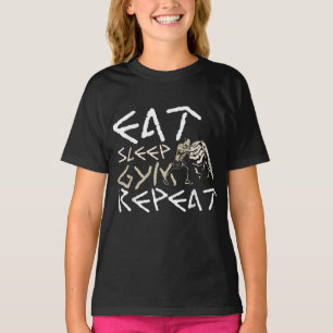 Eat Sleep Gym Repeat Funny Quote T-Shirt