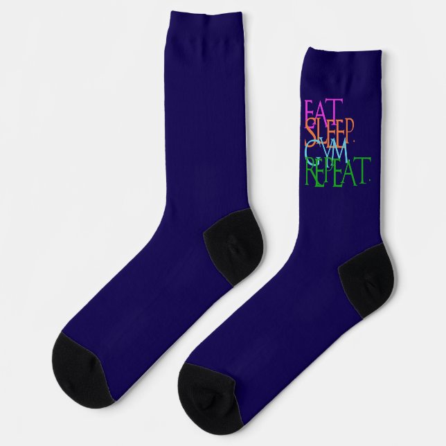 Eat. Sleep. Gym. Repeat. womens exercise Socks (Left)
