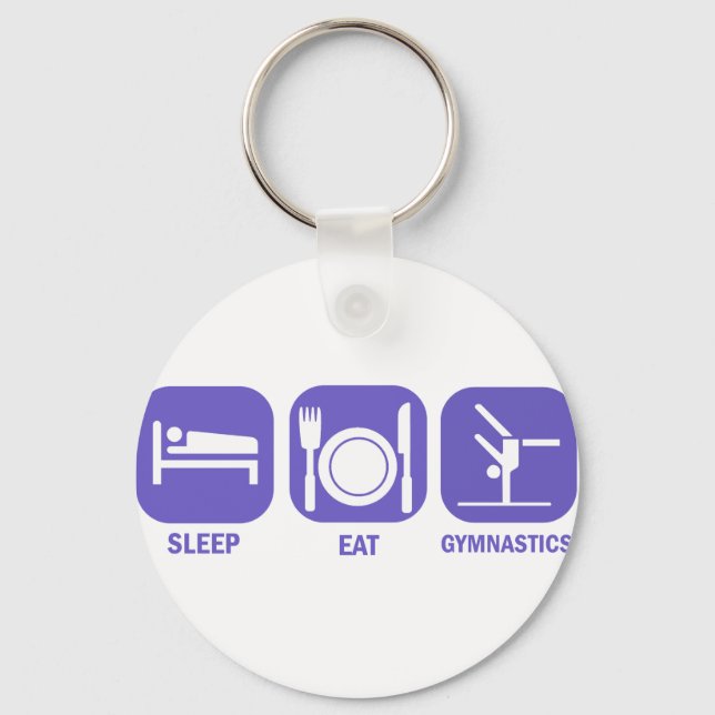 EAT SLEEP GYMNASTICS KEY RING (Front)