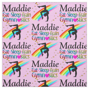 EAT SLEEP GYMNASTICS PERSONALIZED FABRIC
