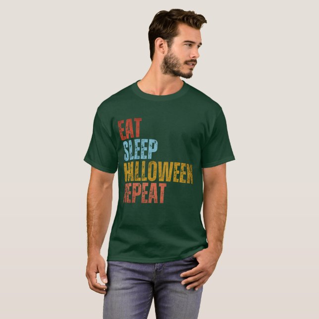EAT SLEEP HALLOWEEN REPEAT T-Shirt (Front Full)