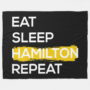 Eat Sleep Hamilton Repeat II Fleece Blanket