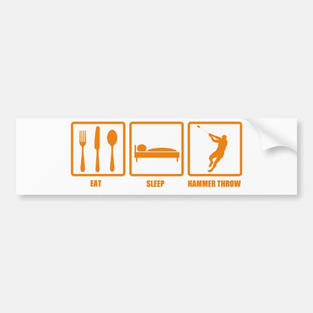 Eat Sleep Hammer Throw Bumper Sticker (Front)