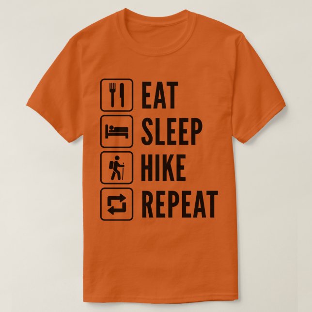 Eat Sleep Hike Repeat 3 T-Shirt (Design Front)