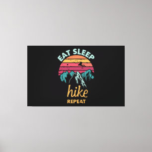 Eat, Sleep, Hike, Repeat Canvas Print