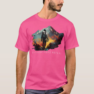 Eat Sleep Hike Repeat Hiking Camping Retro Vintage T-Shirt