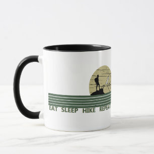 eat sleep hike repeat hiking mug