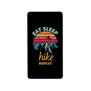 Eat, Sleep, Hike, Repeat Label