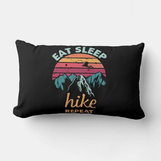 Eat, Sleep, Hike, Repeat Lumbar Cushion (Front)