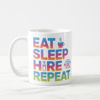 Eat Sleep Hire Repeat HR Admin Coffee Mug