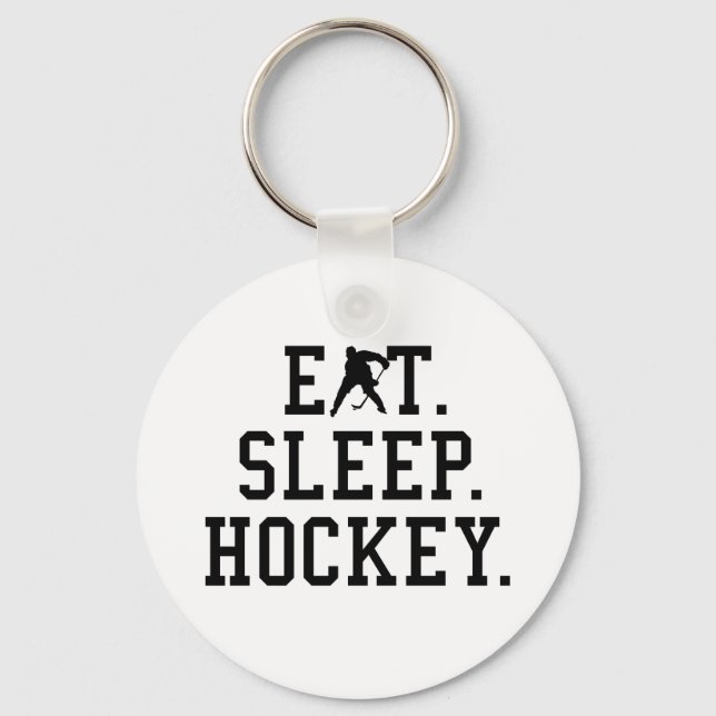 Eat Sleep Hockey - Hockey Lovers       Key Ring (Front)