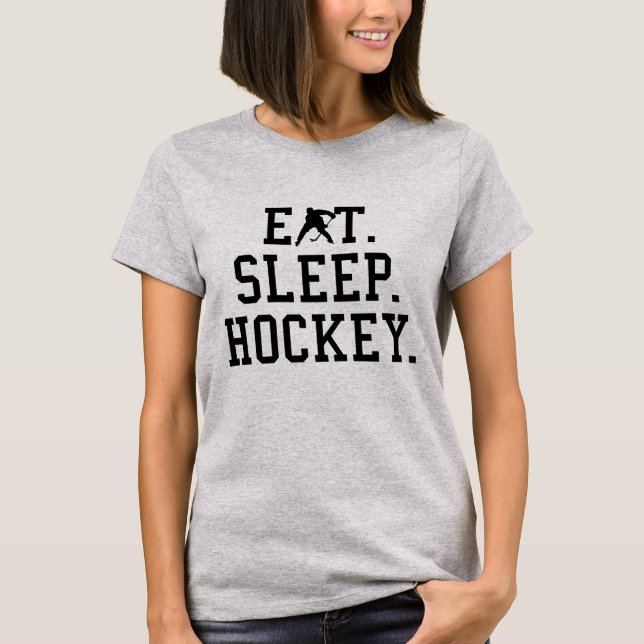 Eat Sleep Hockey - Hockey Lovers T-Shirt (Front)