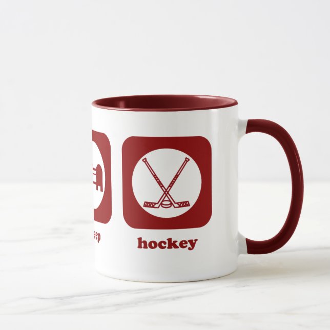 Eat. Sleep. Hockey. Mug (Right)