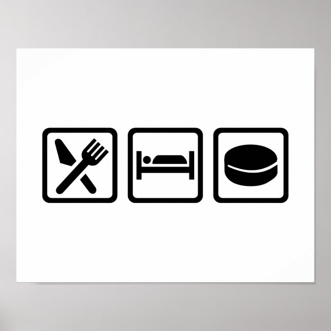 Eat Sleep Hockey Poster (Front)