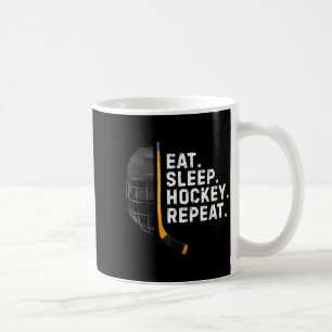 Eat Sleep Hockey Repea Funny Cool Hockey Player  Coffee Mug