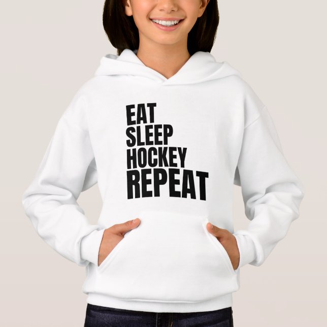 eat sleep hockey repeat (Front)