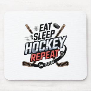 Eat Sleep Hockey Repeat (2) Mouse Pad