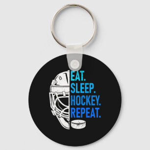 Eat Sleep Hockey Repeat Athletes' Enthusiasts Wint Key Ring