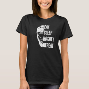 Eat Sleep Hockey Repeat Christmas For Kids Teen A T-Shirt