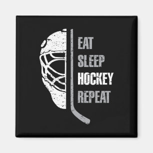 Eat Sleep Hockey Repeat Christmas For Teen Adult H Magnet