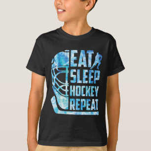 Eat Sleep Hockey Repeat Funny Adult Coach Player M T-Shirt