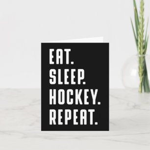 Eat Sleep Hockey Repeat Funny Graphic For Women &a Card
