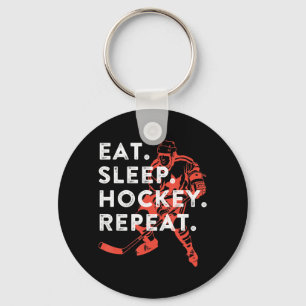 Eat Sleep Hockey Repeat  Gift  Key Ring