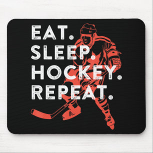 Eat Sleep Hockey Repeat Gift Mouse Pad