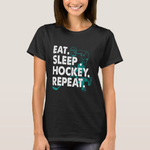 Eat Sleep Hockey Repeat Hockey  Kids Youth Women T-Shirt