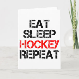 Eat Sleep Hockey Repeat Ice Field Skating Canada Card