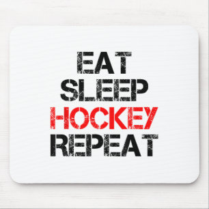 Eat Sleep Hockey Repeat Ice Field Skating Canada Mouse Pad
