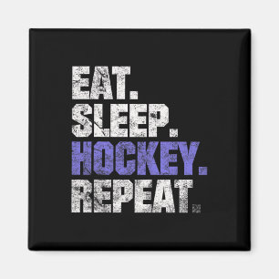 Eat Sleep Hockey Repeat Ice Hockey Field Hockey Co Magnet